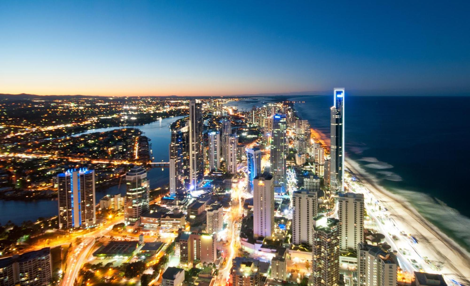 Panoramic Views Surfers-chevron. * Gold Coast